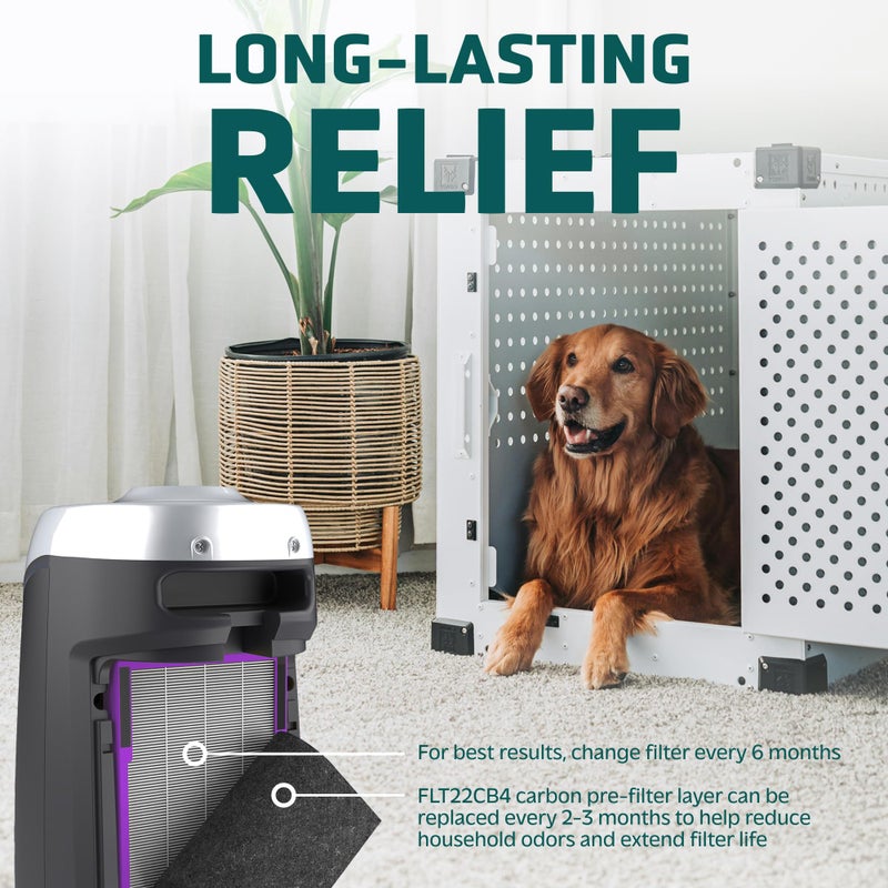 GermGuardian Germ Guardian FLT4850PT True HEPA Genuine Air Purifier Replacement Filter B, with Pet Pure Treatment for GermGuardian C4900, AC4825, AC4850PT, CDAP4500, AC4300, and More - Image 4